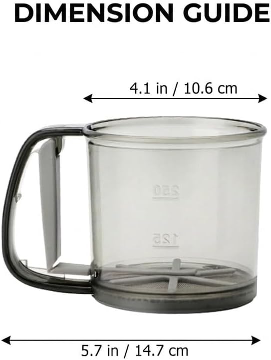 Cabilock Handheld Flour Sifter with Handle Fine Mesh Powder Strainer for Baking Flour Sugar Cocoa Powder Easy to Use and Clean for Home Restaurant Catering
