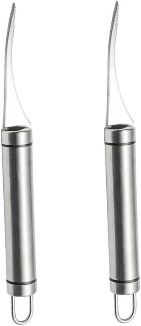 2 Piece Stainless Steel Shrimp Peeler for Kitchen Shell Cleaning