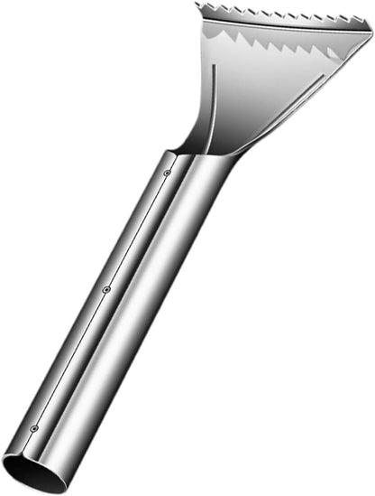 2026 NEW 304 Stainless Steel Fish Scaler Remover, Sharp Stainless Steel Fish Scaler,Sawtooth Fish Descaler Tool for Family Kitchen, Seafood Markets (2PCS) (1pcs)