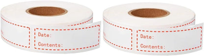 Lurrose 2rolls Natural Food Stickers for Boys and Girls DIY English Record Date Labels for Containers Kitchen