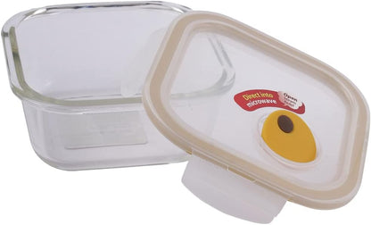 LOCK & LOCK Ovenglass Heat Resistant Glass Round Food Storage Container with Steam Vent, 32.12-oz / 4.02-cup