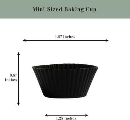 The Silicone Kitchen Reusable Silicone Bento Baking Cup, Non-Toxic, BPA Free, Dishwasher Safe Bento Box Accessories Lunch Box Dividers, Square and Rectangle, 24 Pack, Matte Black
