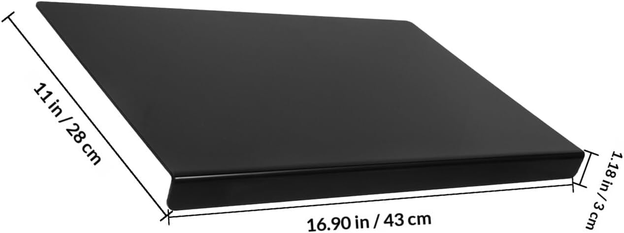 Alipis Acrylic Non-slip Cutting Board 43x28cm 3mm Black Kitchen Chopping Mat for Fruits Vegetables and Meat Food Preparation