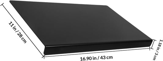 Alipis Acrylic Non-slip Cutting Board 43x28cm 3mm Black Kitchen Chopping Mat for Fruits Vegetables and Meat Food Preparation