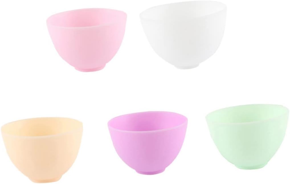 Didiseaon Odorless Anti-drop Silicone Mixing Bowl for Facial Masks Cooking Flexible Microwave Dishwasher Safe for Ingredients Sauces Medium Green