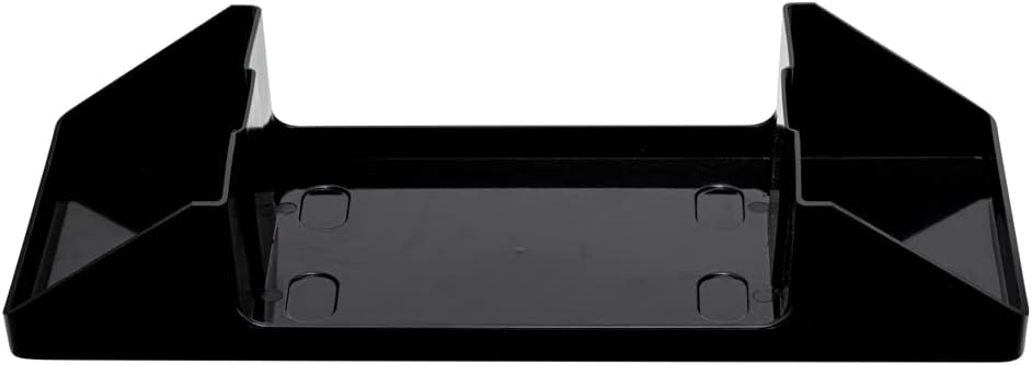 Restaurantware Bar Lux 7.9 Inch x 5.5 Inch Napkin Holder 1 3-Compartment Condiment Caddy - Rectangle Tabletop Black Plastic Napkin Caddy Refillable Easy Access