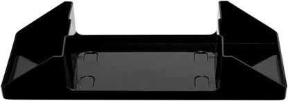 Restaurantware Bar Lux 7.9 Inch x 5.5 Inch Napkin Holder 1 3-Compartment Condiment Caddy - Rectangle Tabletop Black Plastic Napkin Caddy Refillable Easy Access