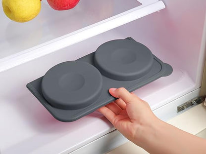 AUOON Silicone Burger Press for 4.5" 1/4-1/3 lb Patties - 4 in 1 Hamburger Press Patty Maker for Kitchen BBQ, Non-Stick Burger Patty Mold for Beef Veggie, Dishwasher Safe & Freezer Storage (Red)