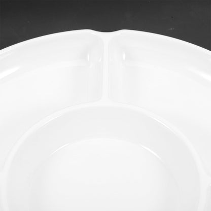 Kichvoe 12 Inch Five-Compartment Melamine Divided Serving Tray for Appetizers Snacks Fruits Nuts Party Platter