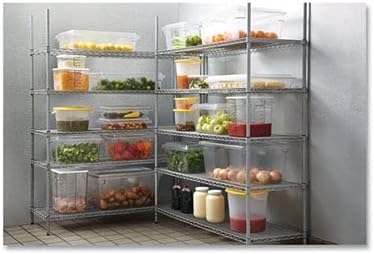 Rubbermaid Commercial Products Polycarbonate Food Storage Box/Tote, 2 Gallon, Clear, for Restaurant/Kitchen/Cafeteria