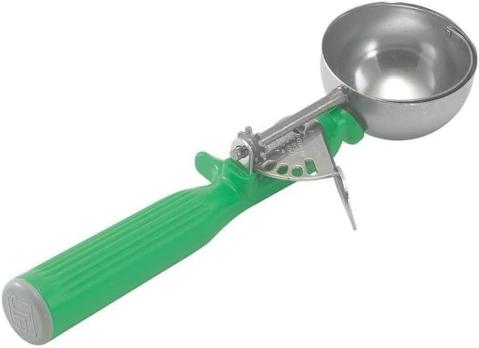 Vollrath 2-2/3 oz Stainless Steel Disher - Size 12,Green