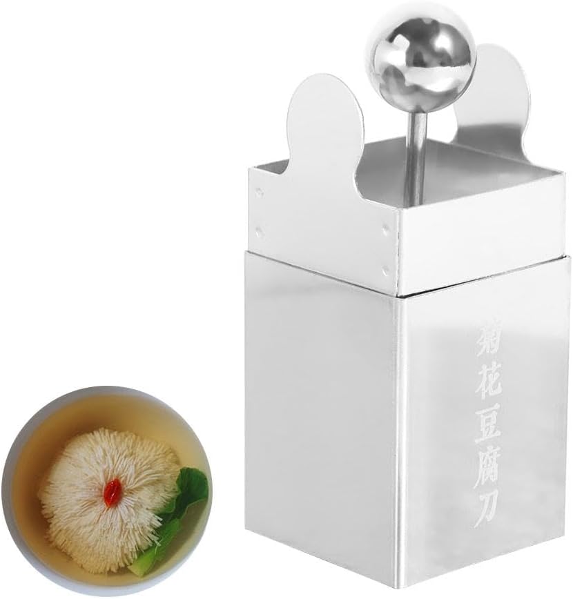 Stainless Steel Tofu Shredding Mold, Manual Tofu Slicer Holder, Chrysanthemum Tofu Cutting Tool, Multifunctional Fast Slicer for Home Hotel Restaurant Kitchen Cooking, Dishwasher Safe