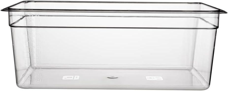 Restaurantware-2.5 Inch Deep Food Pans, 1 1/6 Size Commercial Food Storage Container - Freezable, Break-Resistant, Clear Plastic Cold Pans, Dishwashable, For Kitchens, Restaurants, Or Cafeterias
