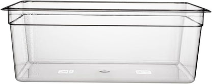 Restaurantware-2.5 Inch Deep Food Pans, 1 1/6 Size Commercial Food Storage Container - Freezable, Break-Resistant, Clear Plastic Cold Pans, Dishwashable, For Kitchens, Restaurants, Or Cafeterias
