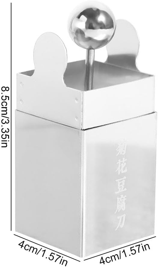 Stainless Steel Tofu Shredding Mold, Manual Tofu Slicer Holder, Chrysanthemum Tofu Cutting Tool, Multifunctional Fast Slicer for Home Hotel Restaurant Kitchen Cooking, Dishwasher Safe