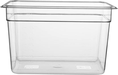 Restaurantware-2.5 Inch Deep Food Pans, 1 1/6 Size Commercial Food Storage Container - Freezable, Break-Resistant, Clear Plastic Cold Pans, Dishwashable, For Kitchens, Restaurants, Or Cafeterias