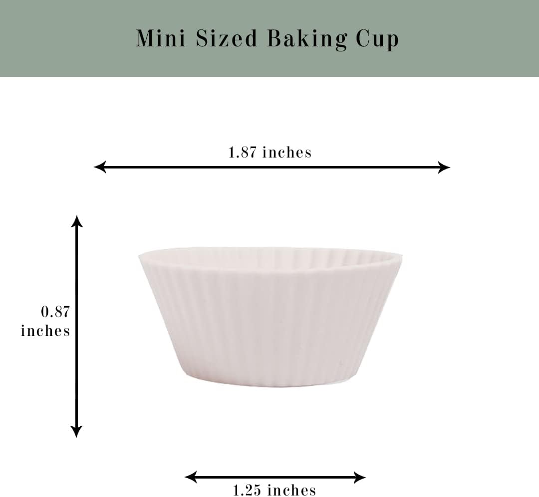 The Silicone Kitchen Silicone Individual Mini Loaf Pans - Reusable, Non-Toxic, BPA Free, Dishwasher Safe, Bento Box Accessories (12 Pack, White)