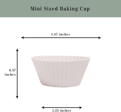 The Silicone Kitchen Silicone Individual Mini Loaf Pans - Reusable, Non-Toxic, BPA Free, Dishwasher Safe, Bento Box Accessories (12 Pack, White)