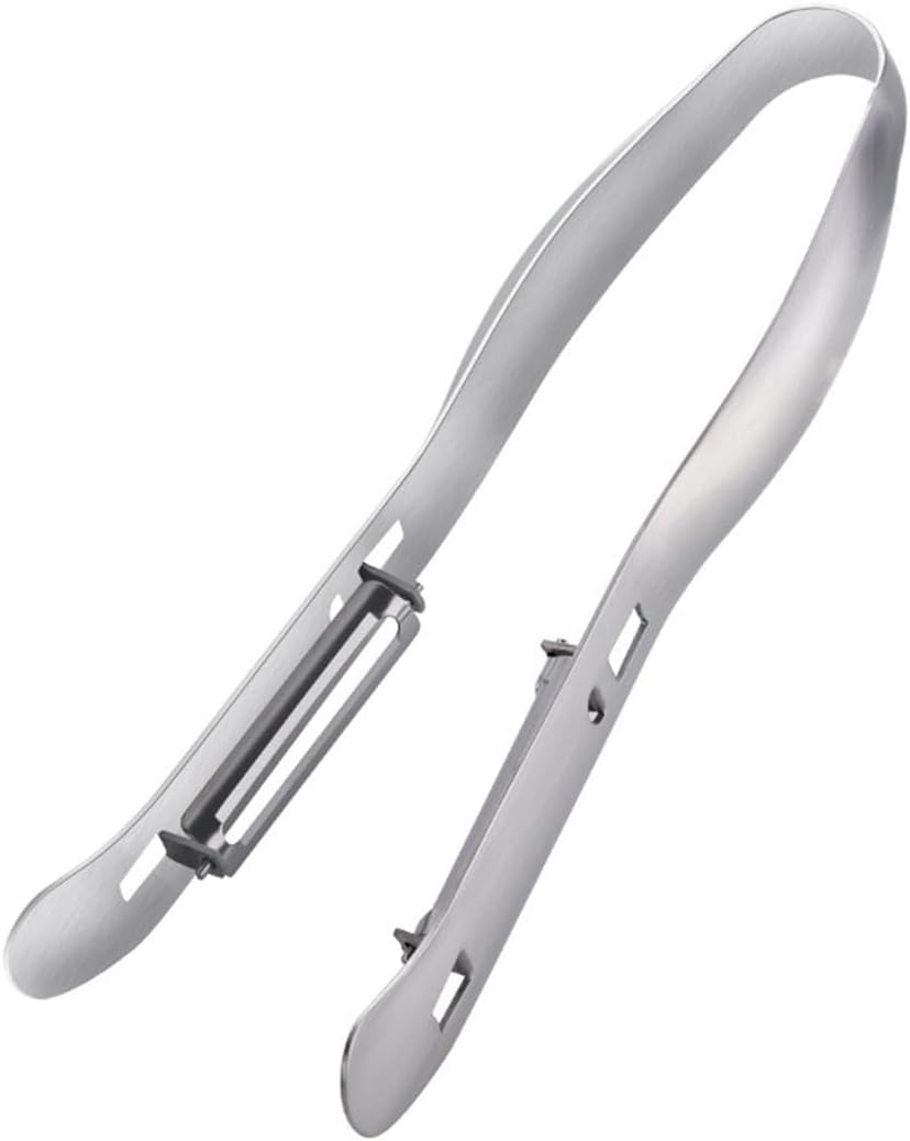 Stainless Steel Asparagus Peeler with Dual Heads for Fruit and Vegetable Peeling, Non-Slip Grip Kitchen Tool for Cucumber, Carrot, Parsnip, Easy to Clean Design