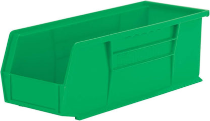 Akro-Mils 30234 AkroBins Plastic Storage Bins, Space-Saving Stackable Bins for Garage, Pantry, Craft Organization, 15" x 5" x 5", Clear, 12-Pack