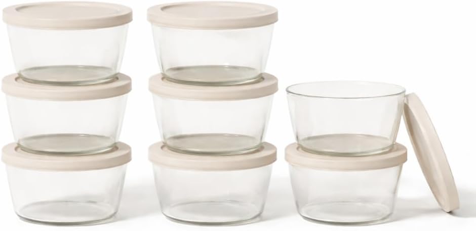 6-Piece Glass Food Storage Containers Set (3 Containers + 3 BPA-Free Lids) | 2-Cup, Leakproof | Microwave, Freezer, Oven & Dishwasher Safe | Ideal for Meal Prep & Pantry Organization, Pistachio