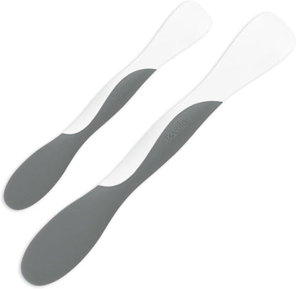 Tovolo Mini Scoop & Spread Tool for Kitchen Meal Prep Small Sandwich Spreader Spatula for Peanut Butter Jelly, Silicone BPA Free Dishwasher Safe Scooper Spreader, Aqua Seafoam Green
