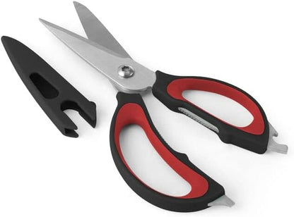 Farberware 4-in-1 Kitchen Scissors, High Carbon Stainless Steel, Black