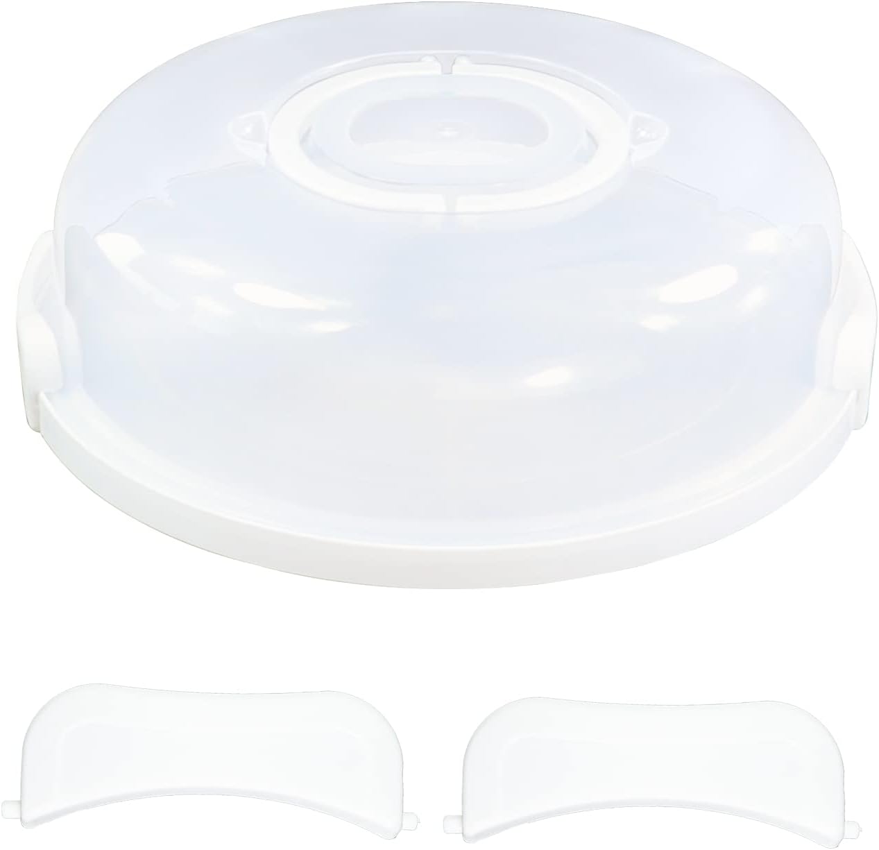 12inch Portable Pie Carrier with Lid and Cupcake Muffin Tart Cookie Keeper Food, for Wedding Party Baby Shower Party Christmas (Green)