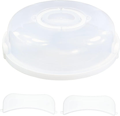 12inch Portable Pie Carrier with Lid and Cupcake Muffin Tart Cookie Keeper Food, for Wedding Party Baby Shower Party Christmas (Green)