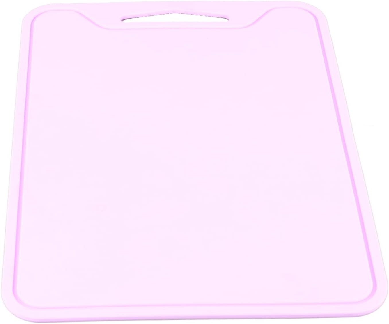 Silicone Cutting Board Flexible Chopping Mat with Hanging Hole, Food Grade Non Slip Dishwasher Safe for Meat Vegetables Fruit, 30 * 22cm, Purple
