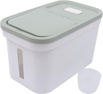 22Lbs Large Rice Storage Container, Cereal Rice & Grain Dispenser Airtight Bulk Food Storage Bucket with a Measuring Cup Rice Dispenser Dry Food Grain Dispenser for Grains Rice