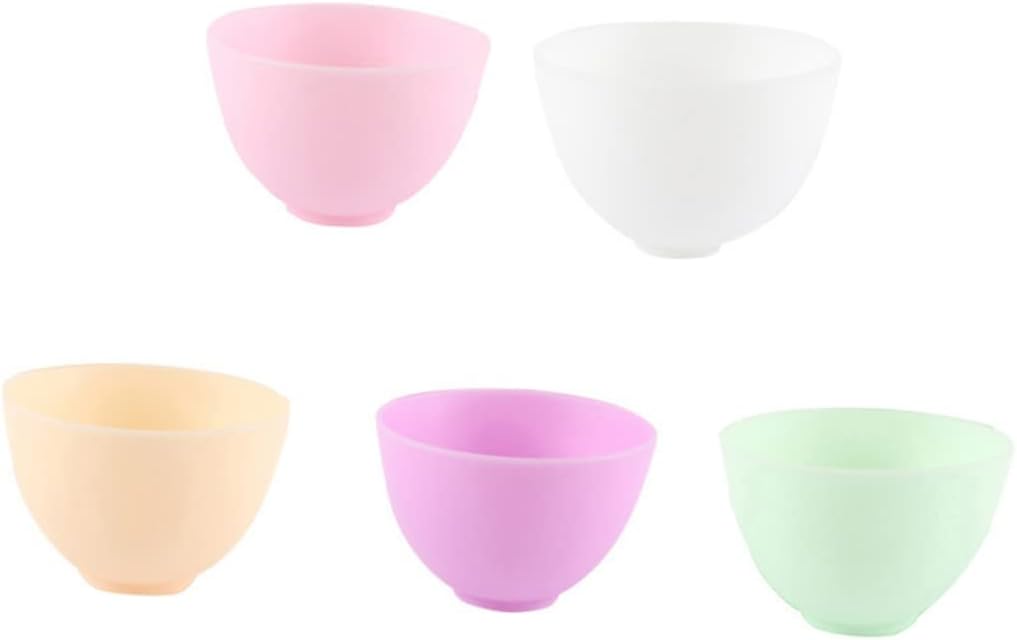 Didiseaon Odorless Anti-drop Silicone Mixing Bowl for Facial Masks Cooking Flexible Microwave Dishwasher Safe for Ingredients Sauces Medium Green