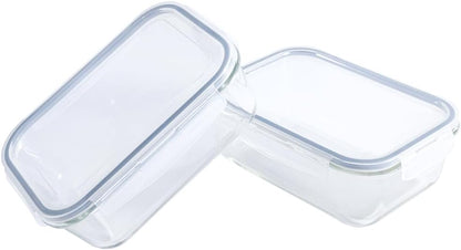8 Cups Large Glass Container with Lid, Oven, Freezer and Microwave Safe, Clear Container
