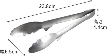 Shimomura 42497 Smart Kitchen Tongs, Large with Floating Tips, No Dirt, Made in Japan, Easy to Grab, Outdoor, Dishwasher Safe, Yakiniku, Fried Food, Total Length 10.2 inches (26 cm), Nippon Chopsticks