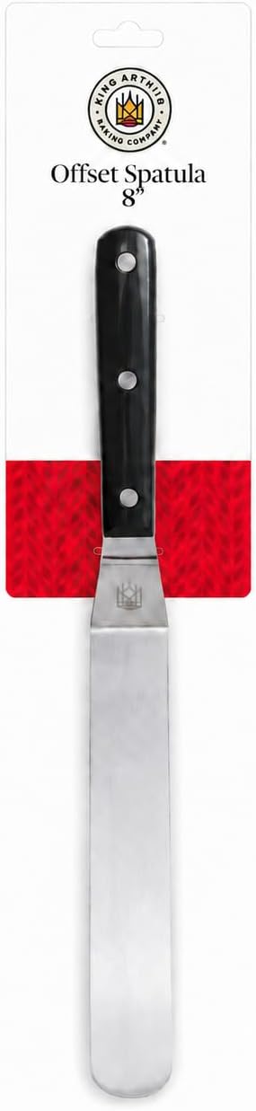 King Arthur Baking Company Offset Spatula, Japanese Stainless Steel, 8-Inch Flexible Blade, For Precise Cake Decorating