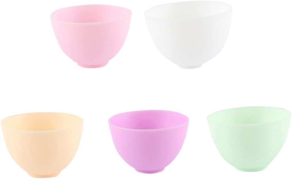 Didiseaon Odorless Anti-drop Silicone Mixing Bowl for Facial Masks Cooking Flexible Microwave Dishwasher Safe for Ingredients Sauces Medium Green