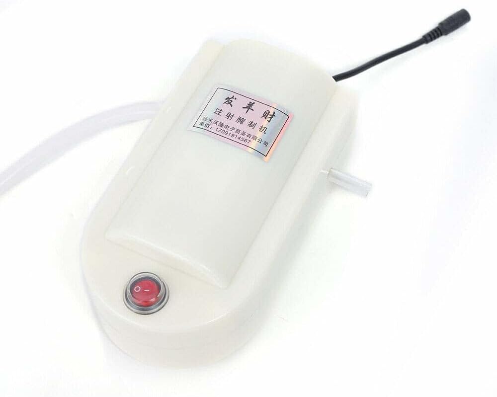 Electric Meat Marinade Injector Pump with Dual Guns, 50W Automatic Meat Injector Kit Meat Saline Syringe Pump Gun with Hose for BBQ, Turkey Pork Beef, 10 Stainless Steel Needles