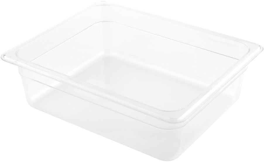 Restaurantware-2.5 Inch Deep Food Pans, 1 1/6 Size Commercial Food Storage Container - Freezable, Break-Resistant, Clear Plastic Cold Pans, Dishwashable, For Kitchens, Restaurants, Or Cafeterias
