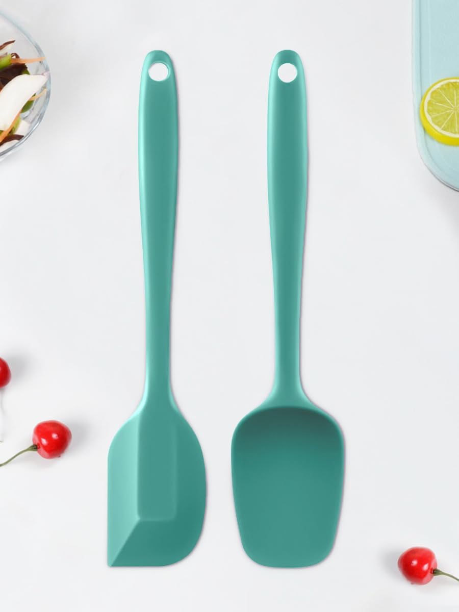 5-Pack Silicone Spatula Set – Heat-Resistant Baking, Cooking & Mixing Tools, Seamless Design, Non-Stick & Easy to Clean, Aqua Sky