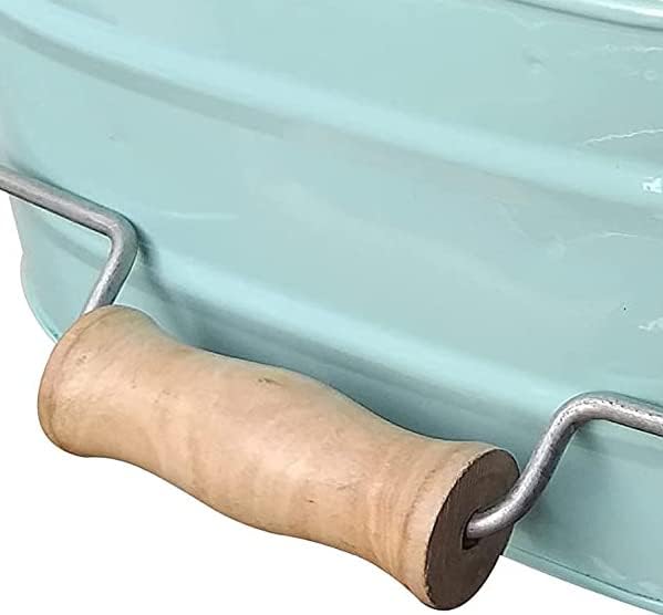 Galvanized Metal Caddy with 4 Compartments, Rustic Farmhouse Kitchen Picnic Utensil Holder, Multipurpose Storage Bin, Metal Garden Planters - 12 Inch - Antique Natural
