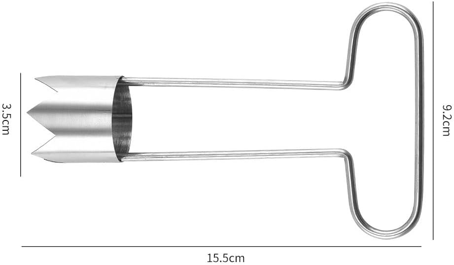 T-Handle Fruit & Vegetable Corer, Stainless Steel Apple, Tomato, Bell Pepper Core Remover, Easy Kitchen Tool for Quick Fruit & Vegetable Prep