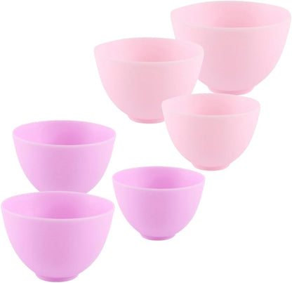 FOMIYES Silicone Facial Bowl Set 6pcs Mask Mixing Bowls Non-slip Food-grade for Diy Face Mask