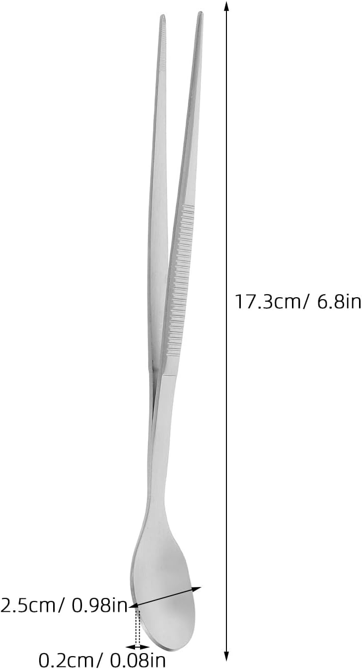 Ciieeo Tasting Spoon - Stainless Steel Spoon Tweezer 2 in 1 Chef Serving Tongs for Plating Buffet Banquet Barbecue Cooking Grilling Culinary Salad Dressing
