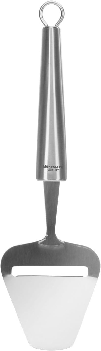 Westmark Stainless Steel Cheese Slicer – Multi-functional German Cheese Slicer, Handheld Hard & Semi-Hard Cheese Cutter, Adjustable Cheese Shaver, Ergonomic Handle, Dishwasher Safe, Red/Black