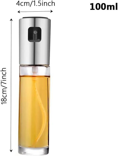 Kitchen Oil Dispenser Bottle, Olive Oil Sprayer 100ml, Stainless Steel Oil Mister, Refillable Cooking Oil Spray Bottle, Premium Quality Luxury Experience