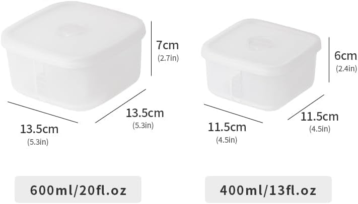 OTB Set of 2 Reusable Silicone Containers Clear, Nesting Leak-free Silicone Food Storage Boxes, BPA Free, Airtight, Dishwasher and Freezer Safe