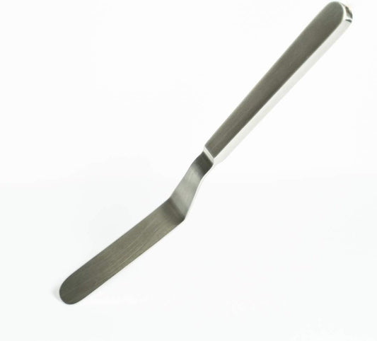 All Metal Offset Spatula/Great Gift/For Plating, Decorating, Cooking, Icing, Spreading/Natural Matte Stainless Steel 304.