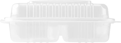 Karat FP-HC99PP-3CU 9"X 9" PP Hinged Containers 3 Compartment - (Case of 200)