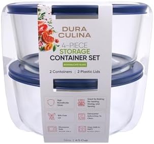 6-Piece Glass Food Storage Containers Set (3 Containers + 3 BPA-Free Lids) | 2-Cup, Leakproof | Microwave, Freezer, Oven & Dishwasher Safe | Ideal for Meal Prep & Pantry Organization, Pistachio