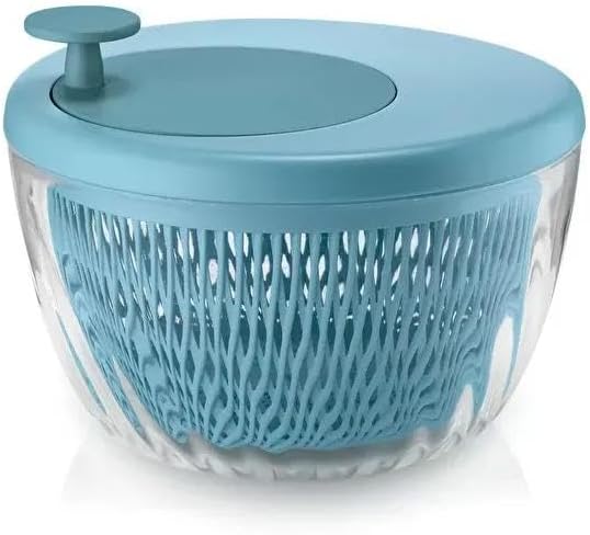 Guzzini Twist & Dry Salad Spinner, Blue 170900134